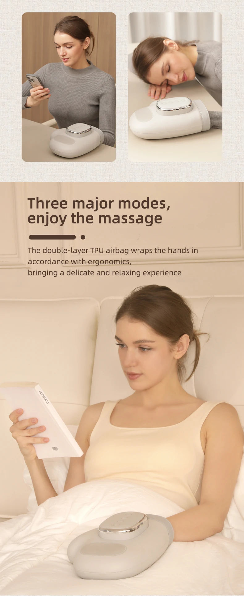 Hand Massager with Airbag Compression Finger Wrist Palm
