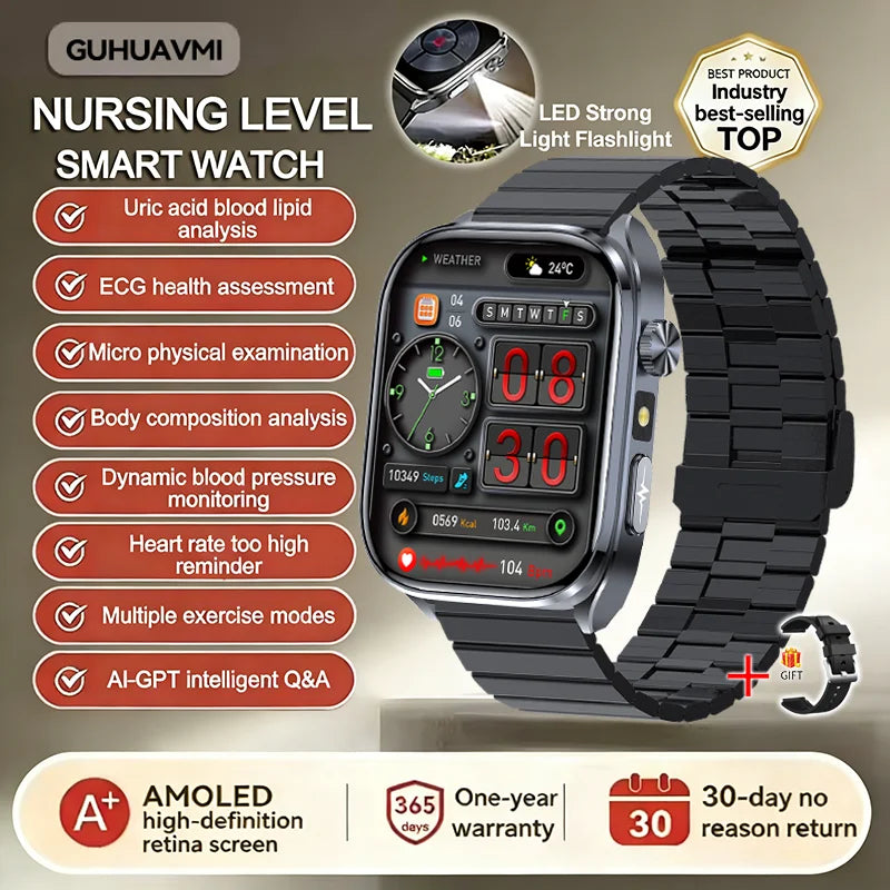New AI Health Care Accurate detection ECG Smart Watch