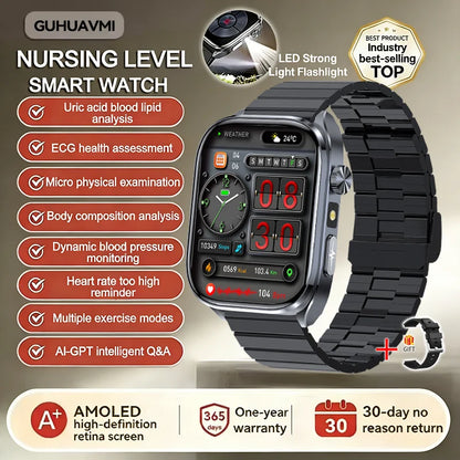 New AI Health Care Accurate detection ECG Smart Watch