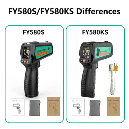 Point Infrared Positioning Thermometer LCD Pyrometer