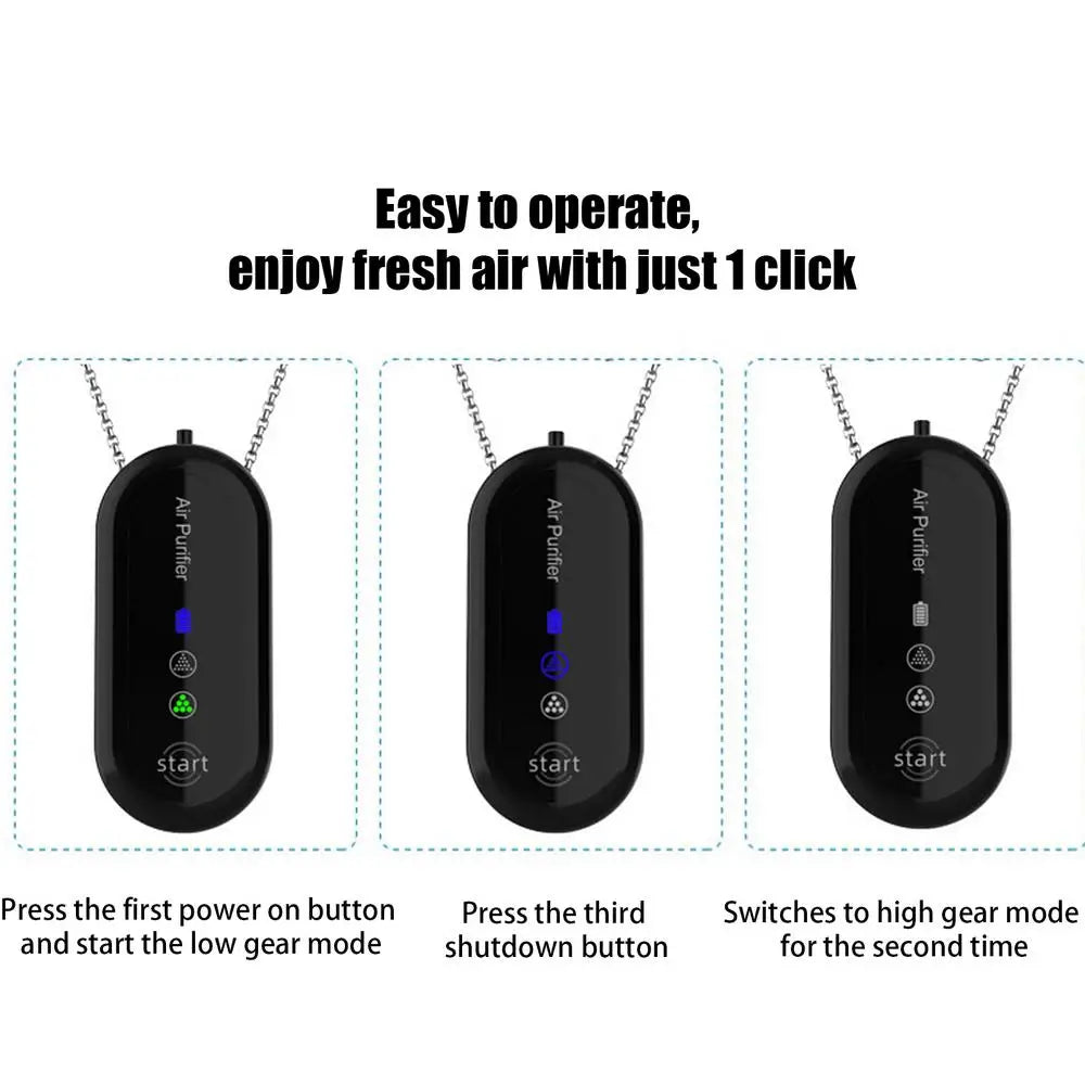 Air Purifier Travel Size Portable Air Cleaner Necklace