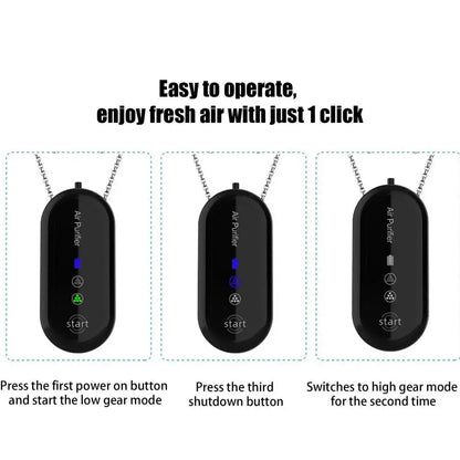 Air Purifier Travel Size Portable Air Cleaner Necklace