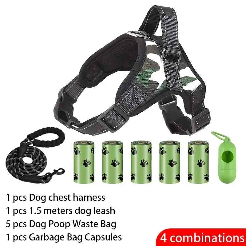 Adjustable Dog Harness Leash Set Chest Strap