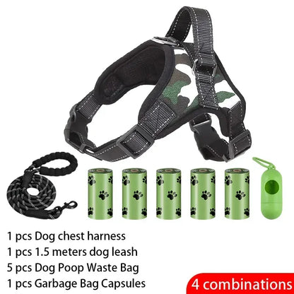 Adjustable Dog Harness Leash Set Chest Strap