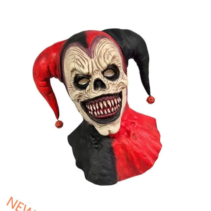 Latex Clown Mask with Adjustable Eye Cutouts