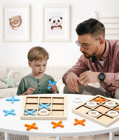 Montessori Play Game Wooden Toy Mini Chess Interaction Puzzle
