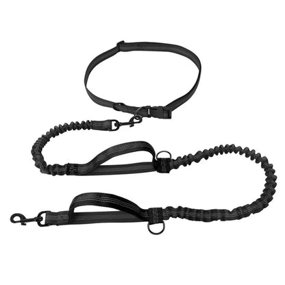 Double elastic reflective running leash portable