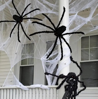 Halloween Plush Spider, 30-200cm Outdoor Giant Spider Decor Chamber Prank Black Spider