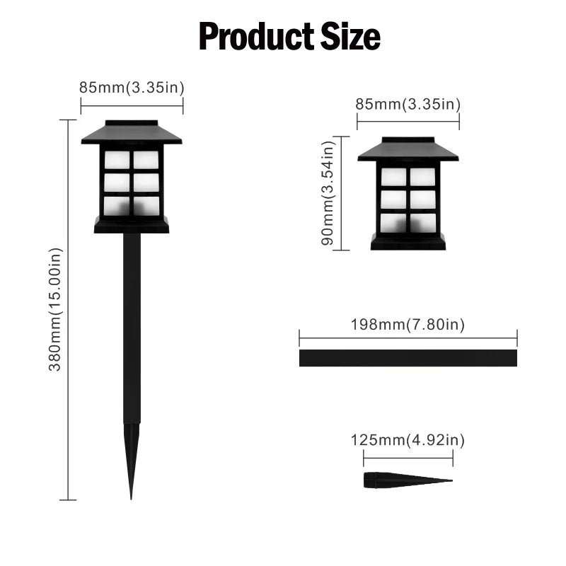 8 Pack Solar Pathway Garden Lights Outdoor Landscape