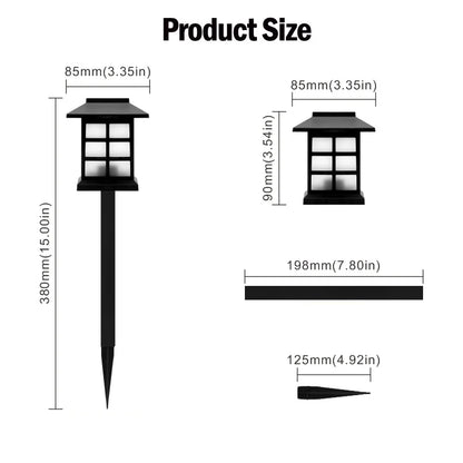 8 Pack Solar Pathway Garden Lights Outdoor Landscape