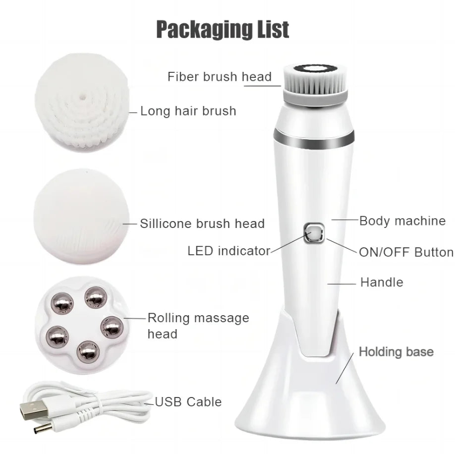 Waterproof IPX7 Electric Facial Cleansing Brush