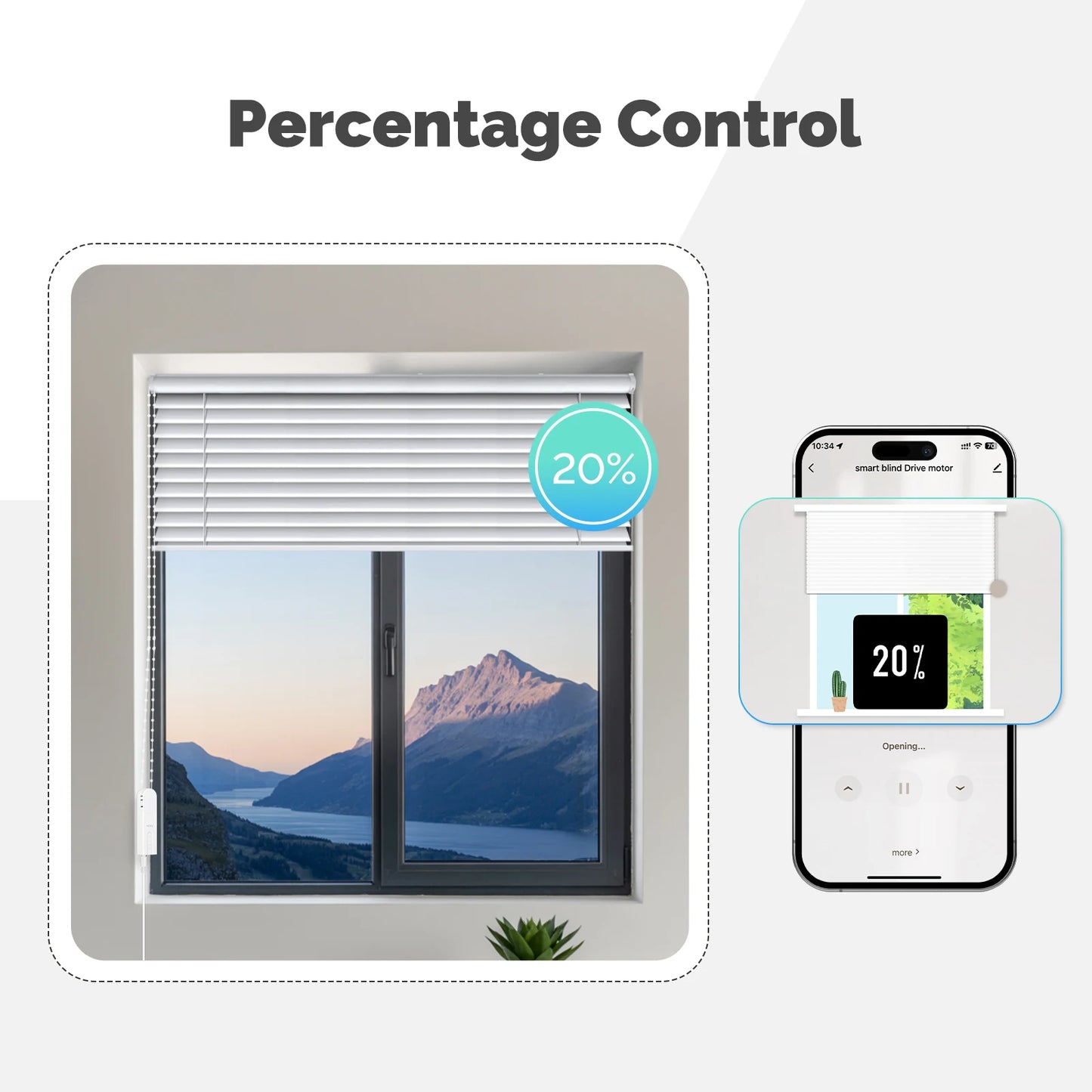 Tuya WiFi Smart Curtain Motor MOES Electric Roller Blinds