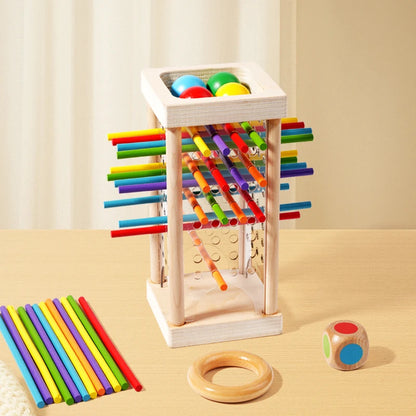 Parent child interactive wooden stick children's