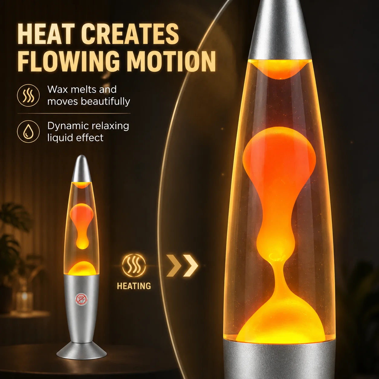Lava Lamp 25W LED Volcano Night Light Multicolor Changing
