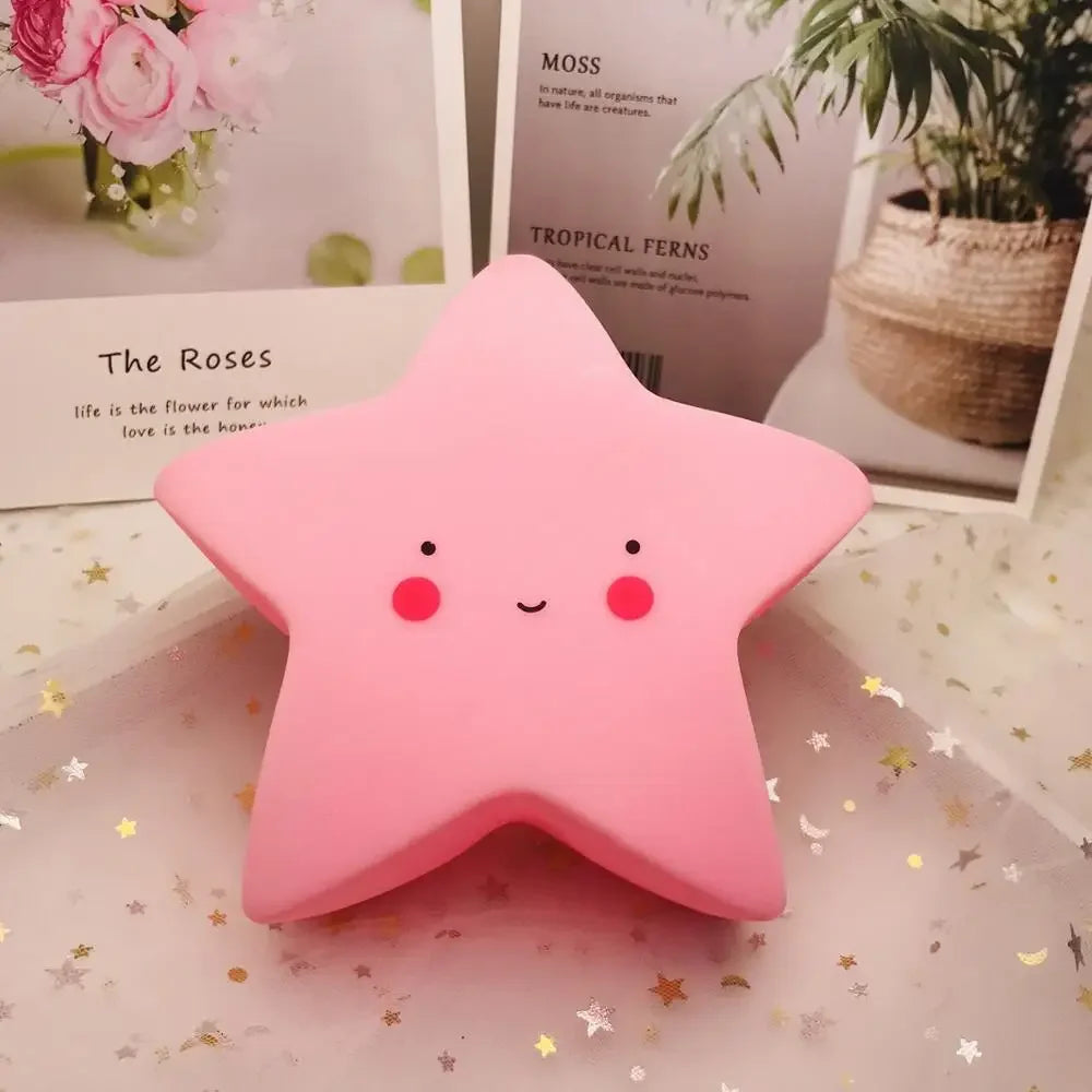 Mini LED Night Light Cartoon Fantasy Star Moon Interior Lighting
