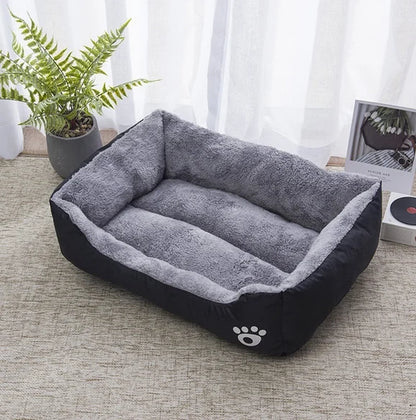 Black Dog Bed Plush Sleeping Bed Non-Slip and Bite-Resistant