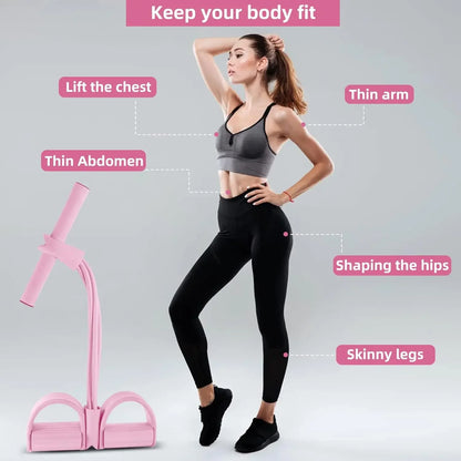 4-Level Resistance Band Tensioner with Non-Slip Handles