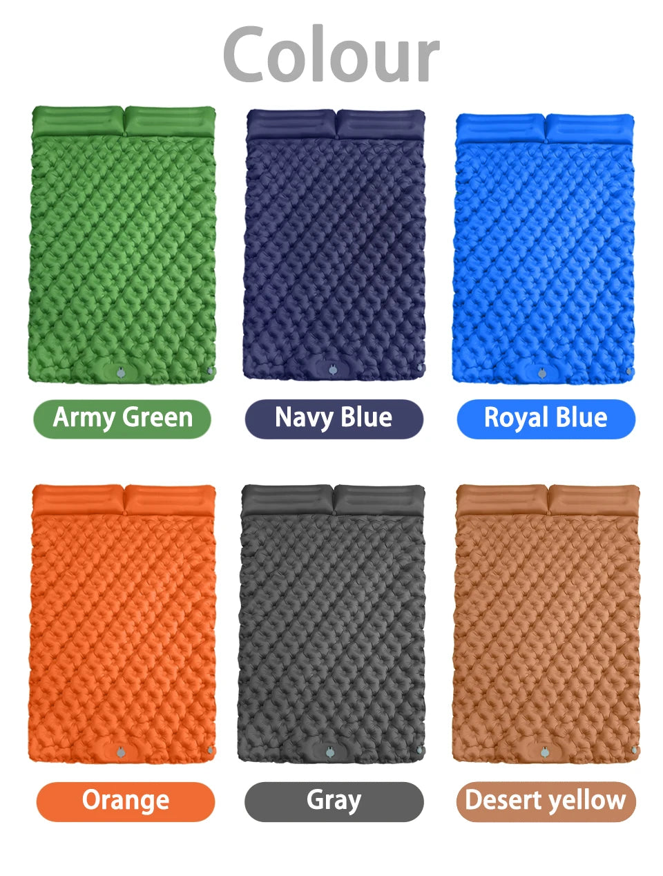 Outdoor Camping Double Inflatable Mattress Extra Wide