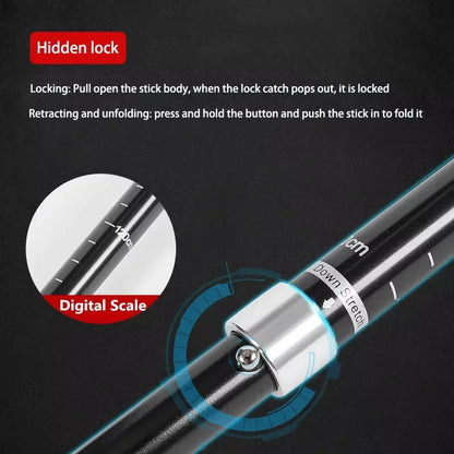 Trekking Poles Ultralight Foldable Telescopic Walking Hiking