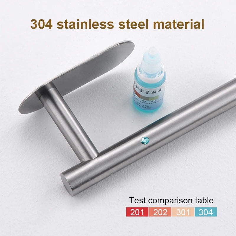 Adhesive Toilet Paper Holder Stainless Steel Wall Mount