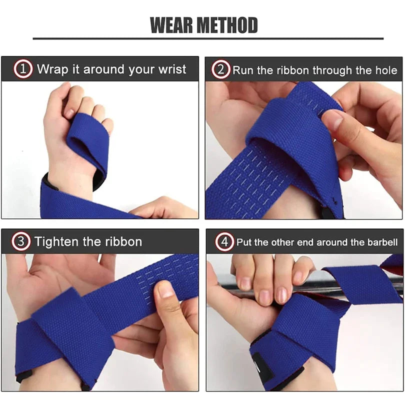 Weight Lifting Wrist Straps Strength Training Adjustable