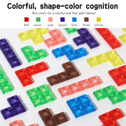 3D Transparent Tetris Puzzle Logic Thinking Brain Development
