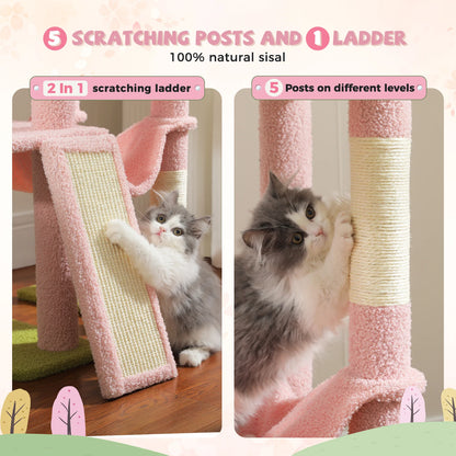 Cactus Cat Tree Floor to Ceiling Tower Scratching Posts