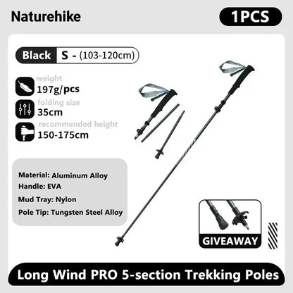 Climbing Sticks Ultralight Outdoor Folding Trekking Poles