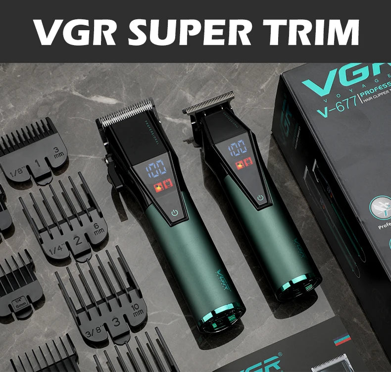 VGR 677 Hair Trimmer Professional Hair Clipper Set
