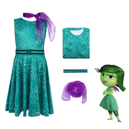 Anime Movie Inside Out Joy Cospaly Costume Disgust