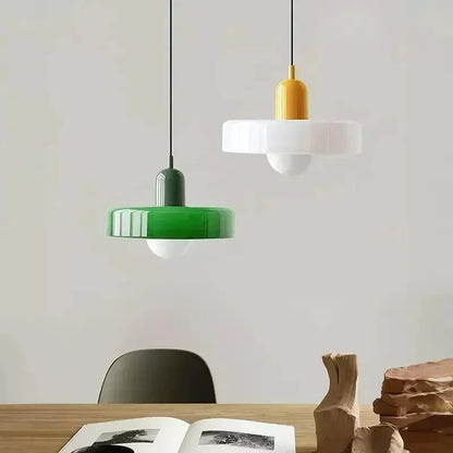 Nordic Retro Glass Pendant Lamps Indoor E27 LED Chandelier