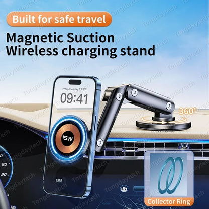 15W Car Magnetic Wireless Charger Holder 360 Rotation