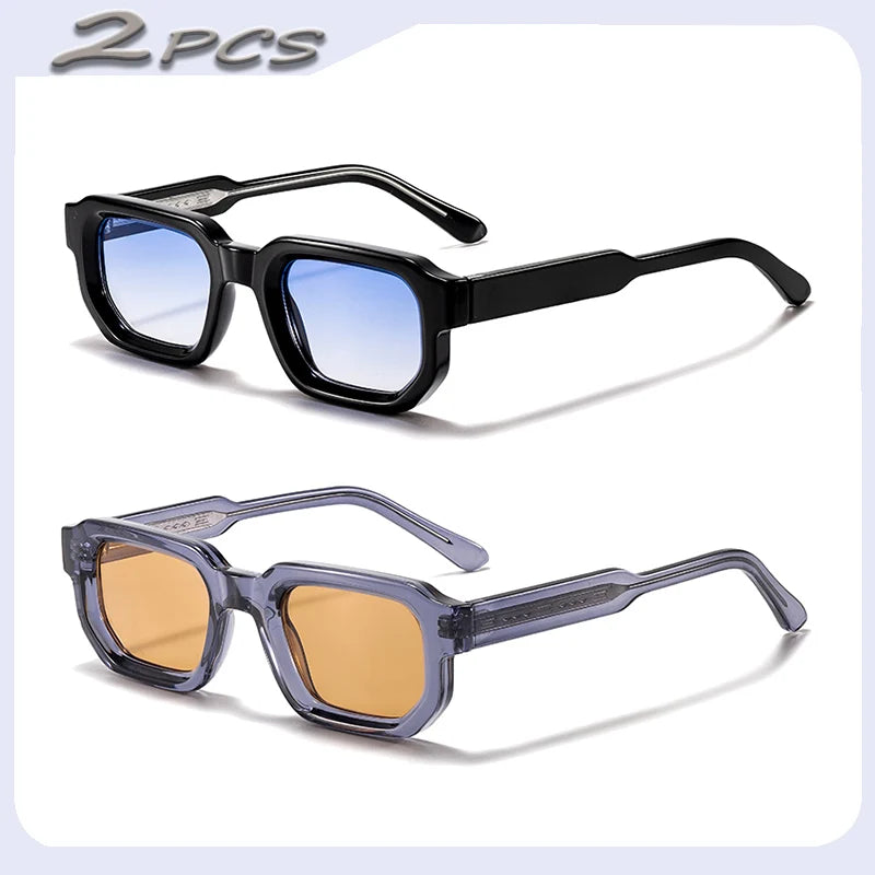 HBK Vintage Polygon Sunglasses for Men Small Frame
