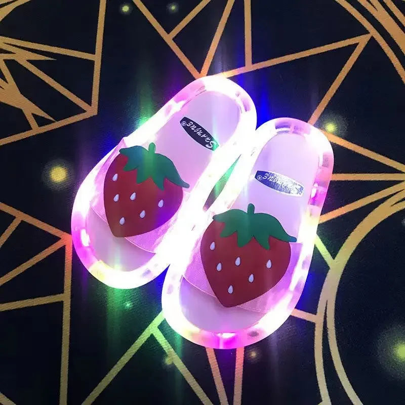 Luminous Children's Slippers Unicorn Crystal Shoes