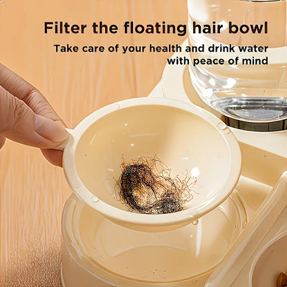 2-in-1 Large Pet Feeder & Water Dispenser, Dry Wet Separation