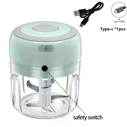 100ml/250ml Electric Mini Garlic Press Chopper Grinder