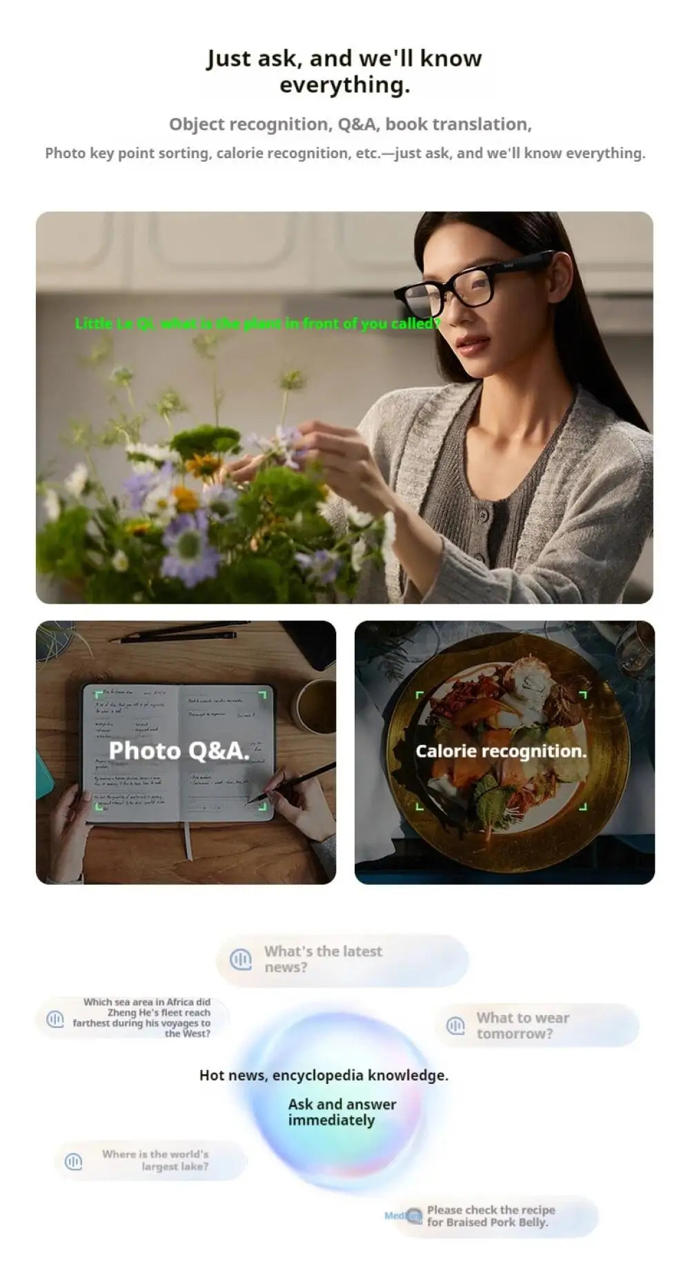 New Rokid Glasses Leqi AI&AR Glasses-49g Ultra-Light