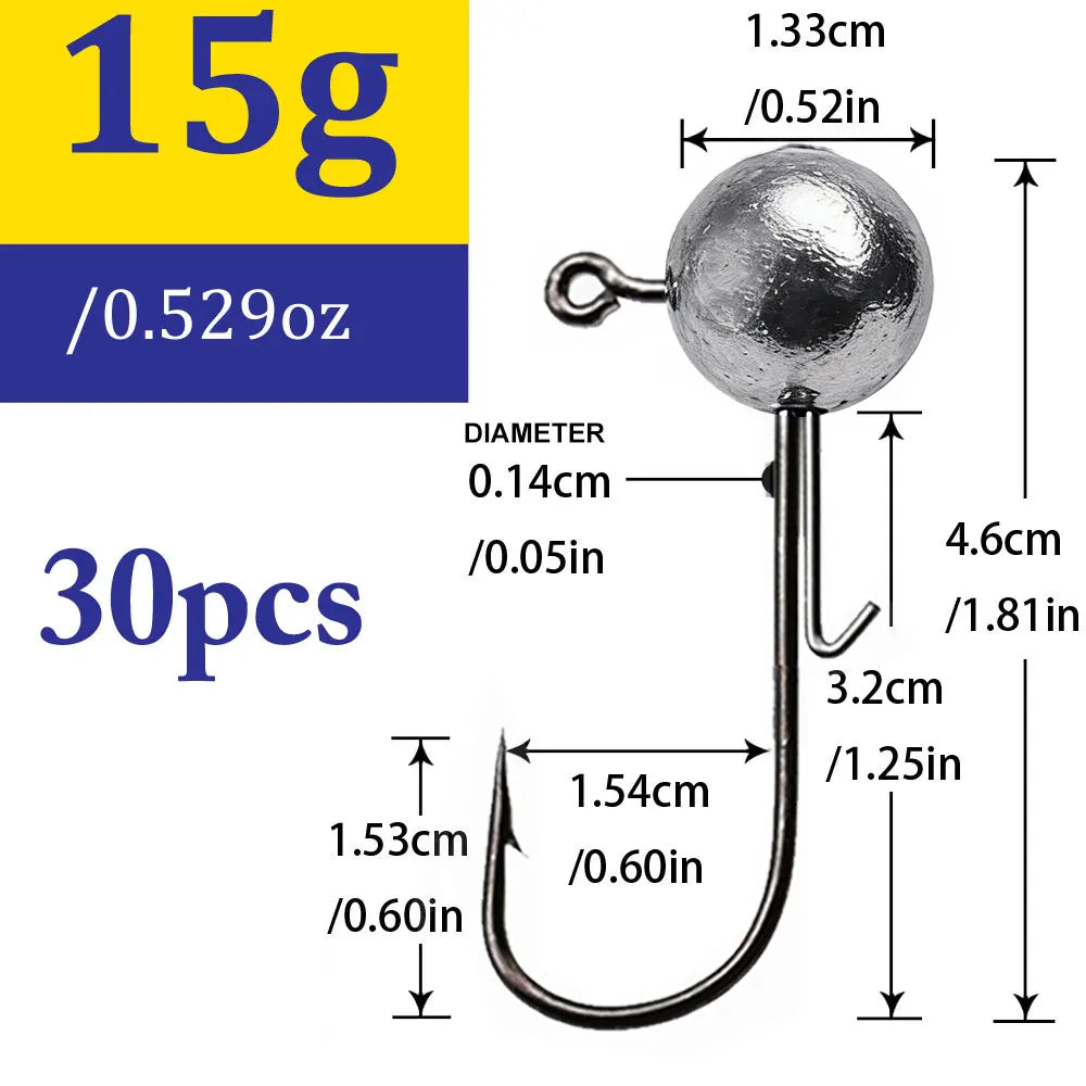 Jig fishing hooks with auxiliary hook,