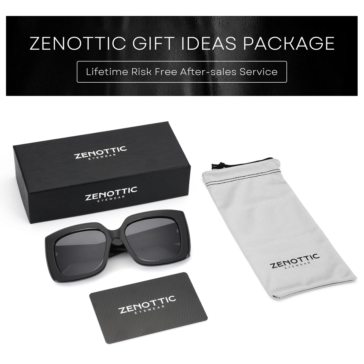 ZENOTTIC Acetate Sunglasses New Uv400 Fashion Square