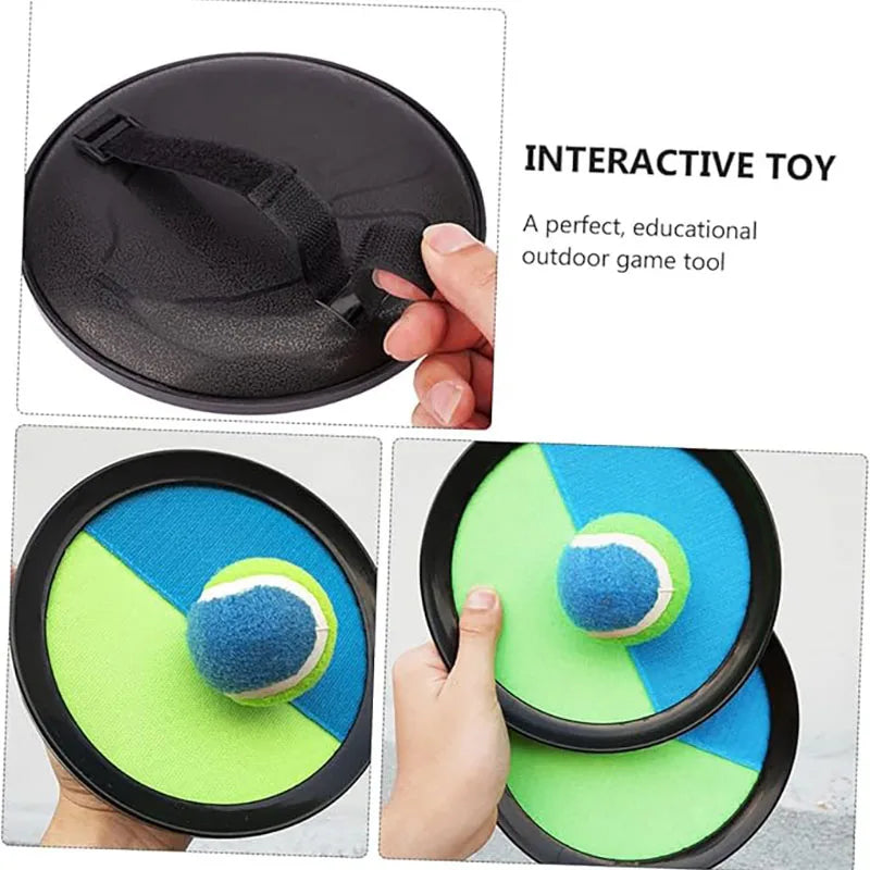 1Set Kids Sucker Sticky Ball Toy Outdoor Sports Catch Ball Game Set