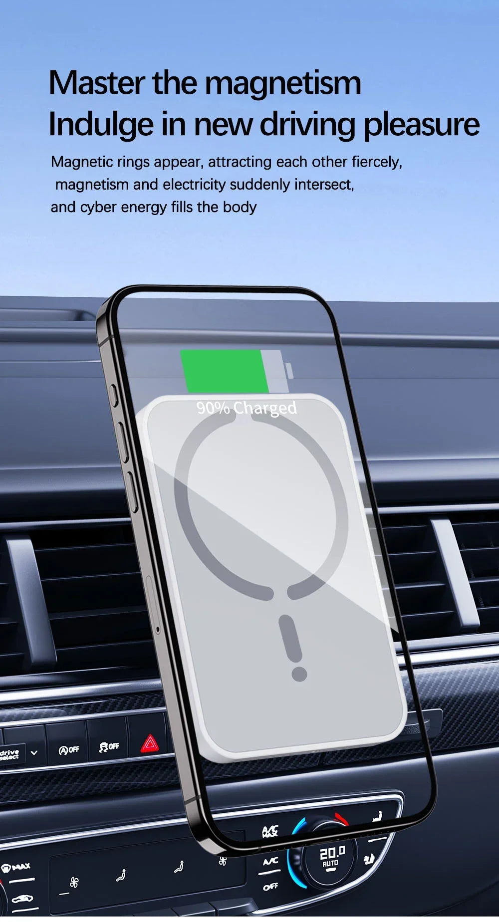 Magnetic Wireless Car Charger Air Outlet Phone Holder