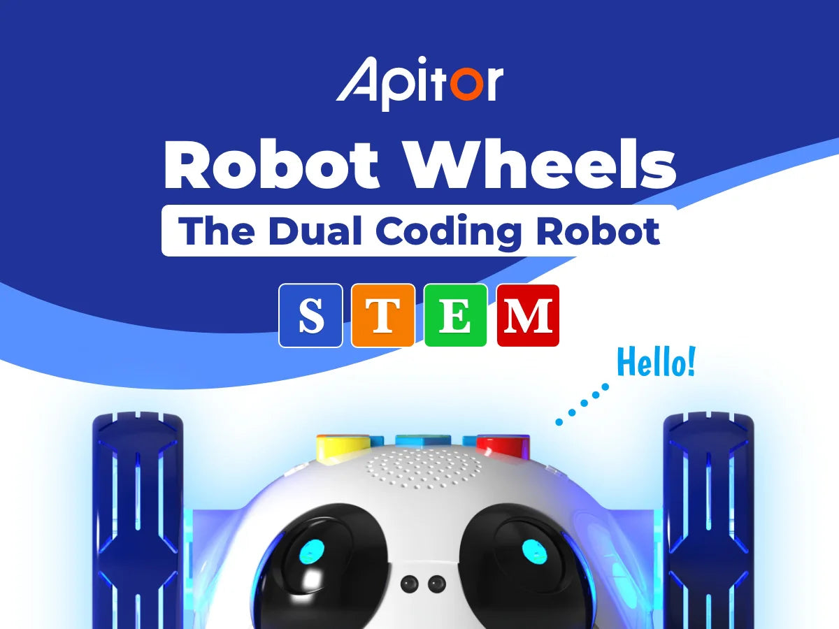 Apitor Mini Robot Wheels Coding Robot Toys Screen