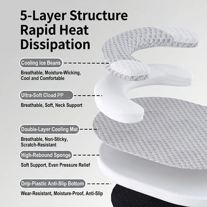 Summer Ice Silk Cooling Dog Bed Oval Breathable Heat Dissipation