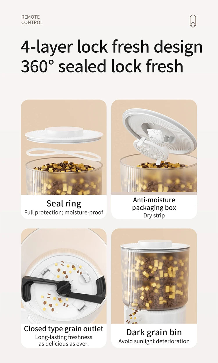 3L Smart Pet Feeder Tuya APP 2.4G WIFI Remote Control