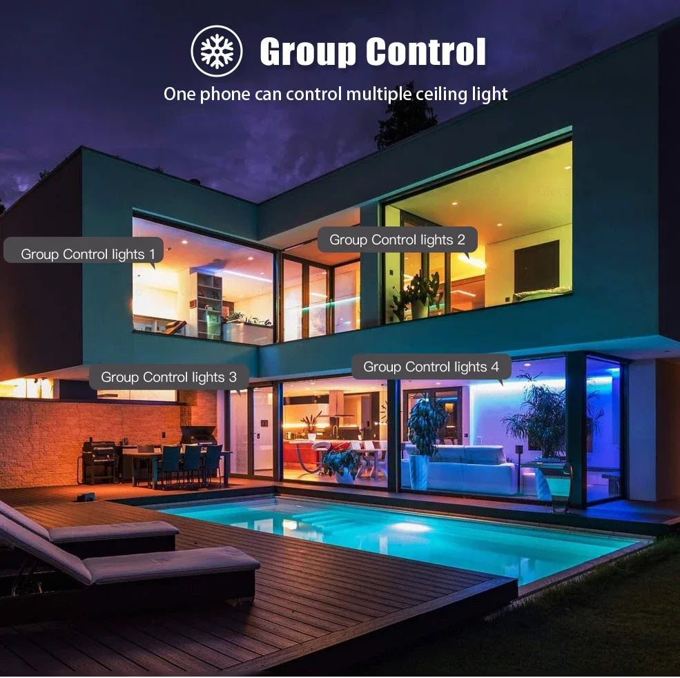 Tuya Wifi/Zigbee Ceiling Light RGBCW Led Ceiling Lamp