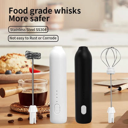 HOT  Electric Milk Frother + Egg Beater Wireless Type-C Charging