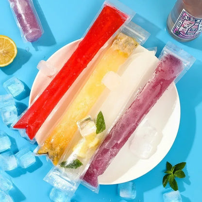 Disposable Ice Popsicle Mold Bags Clear Ice Block Packaging