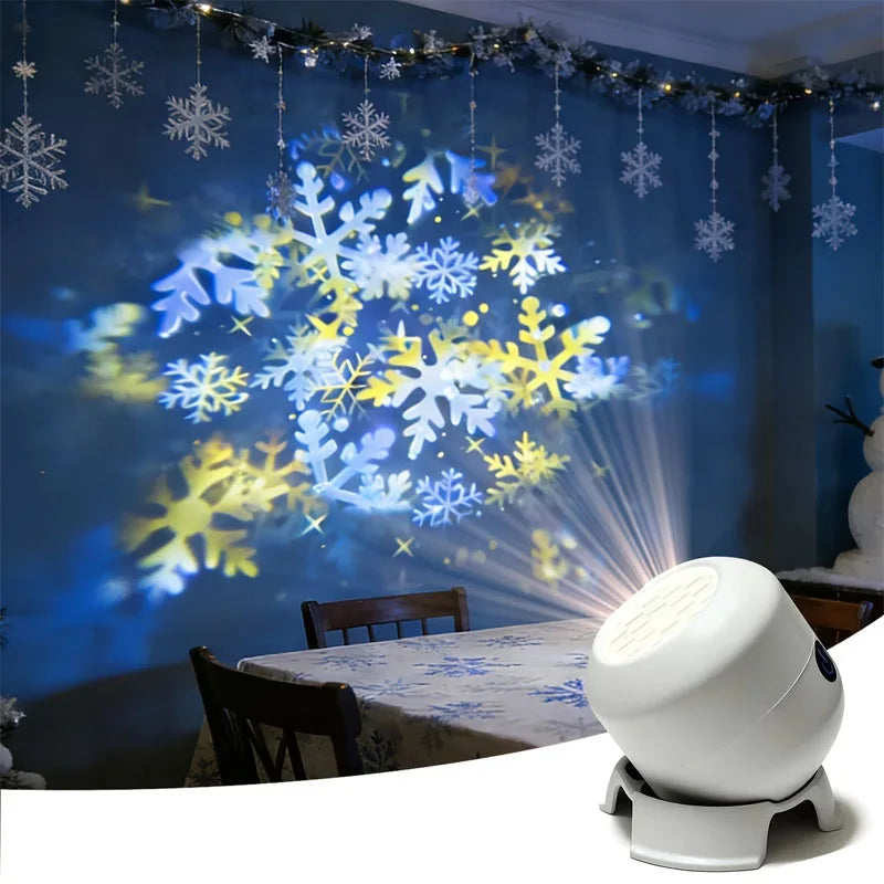 Colorful Fantasy Projection Lamp  Ocean Snowflake Ambiance