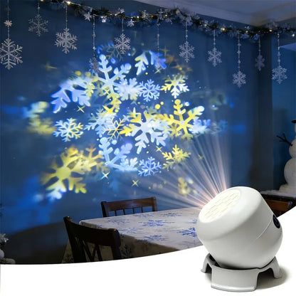 Colorful Fantasy Projection Lamp  Ocean Snowflake Ambiance