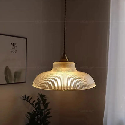 Nordic Glass Pendant Light Green Hanging Lamp Living Room